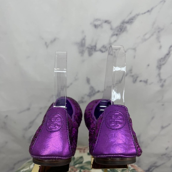 Tory Burch | Glitter Eddie Ballet Flats - Picture 3 of 11